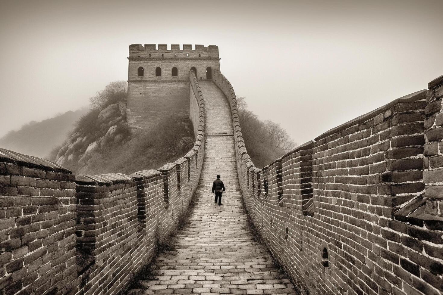 il grande parete di Cina ai generativo foto