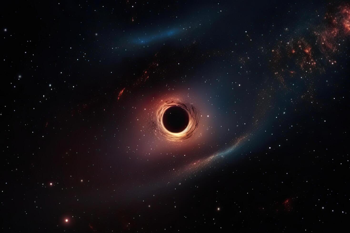 pianeti, stelle, e galassie nel esterno spazio mostrare il bellezza di spazio esplorazione. un' nero buco nel il in profondità spazio con stelle, ai generato foto