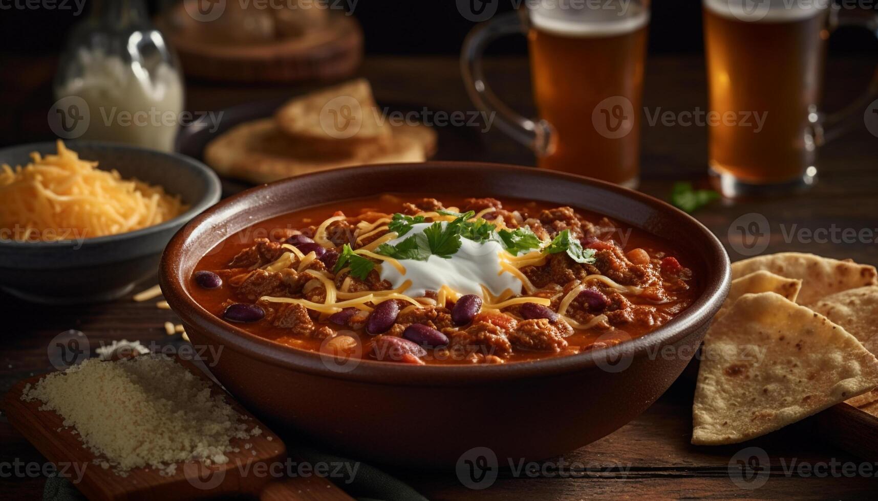 fresco fatti in casa buongustaio Manzo taco piatto su rustico di legno tavolo generato di ai foto