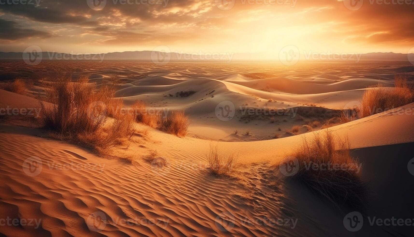 increspato sabbia dune nel maestoso africano paesaggio generato di ai foto