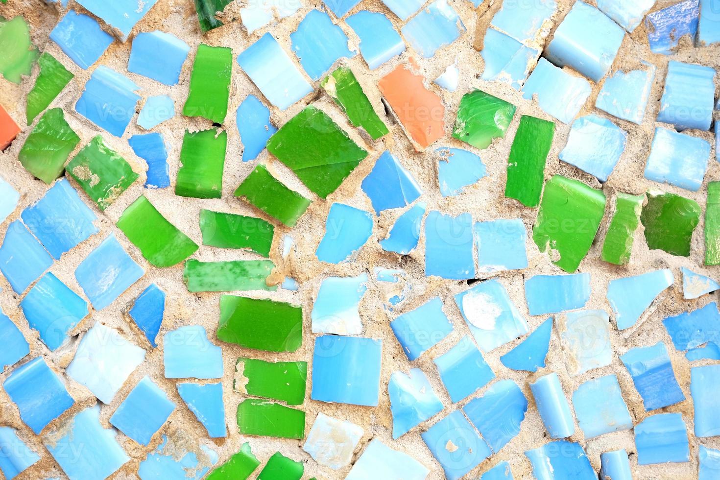 mosaico colorato in blu e verde foto