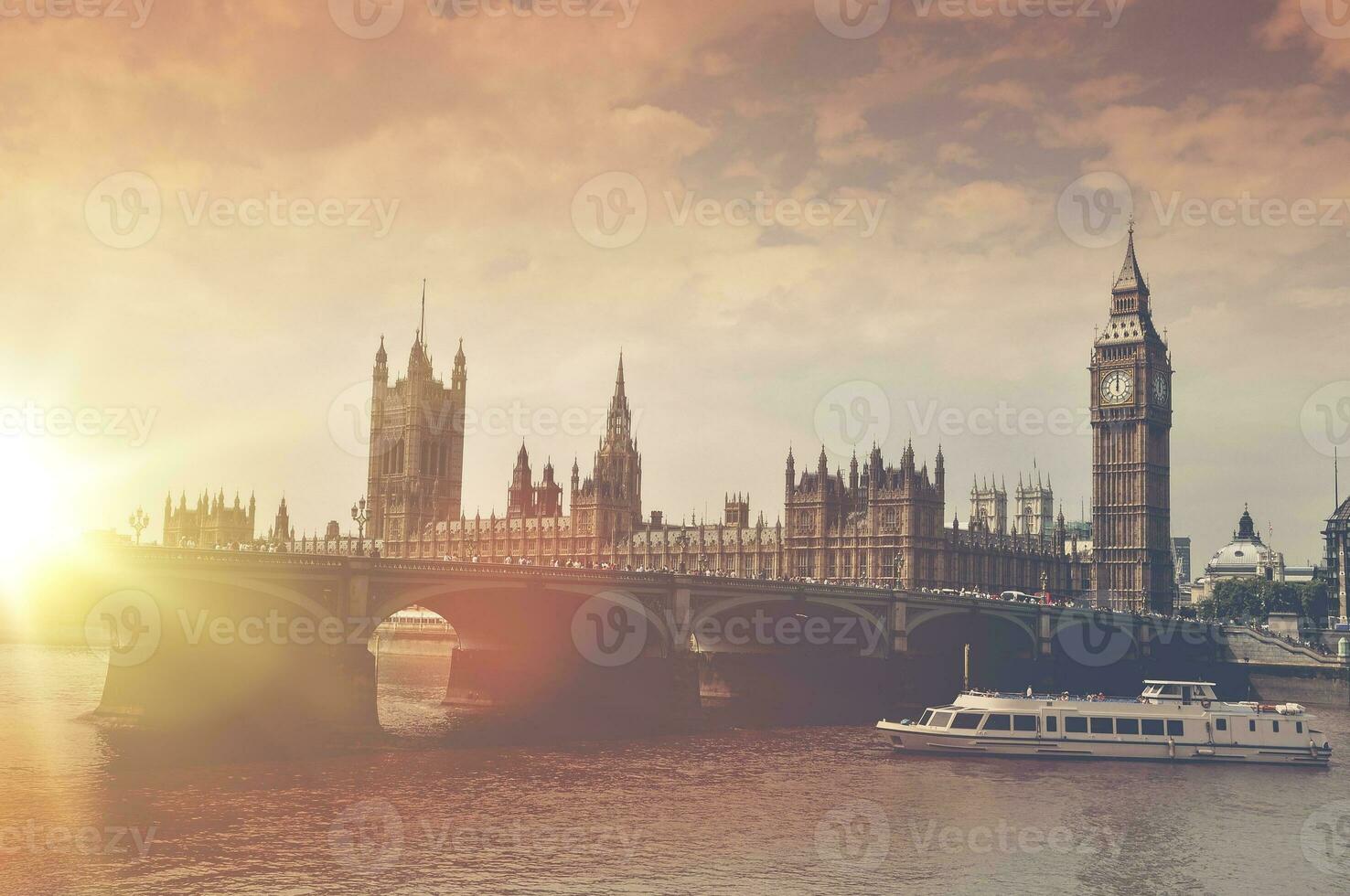 Londra grande Ben tramonto foto