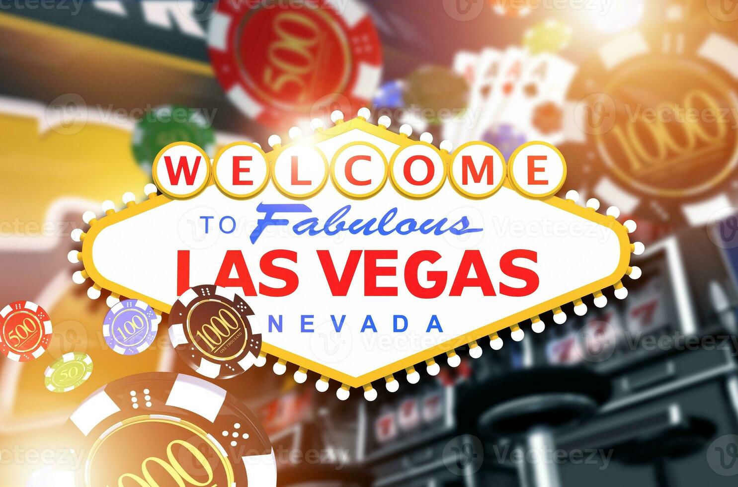 benvenuto nel las vegas concetto foto