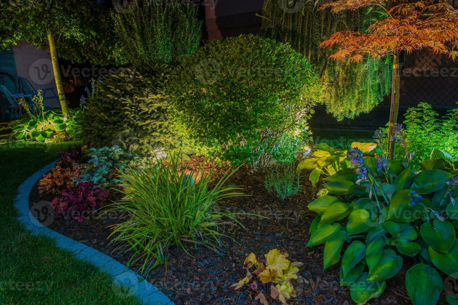 elegante giardino illuminazione foto