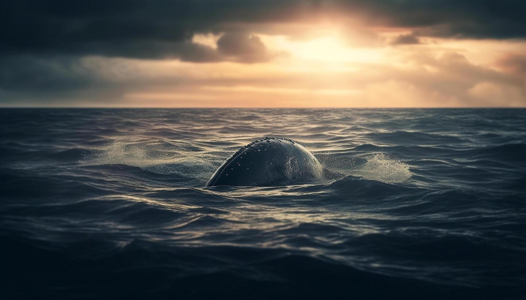 tranquillo paesaggio marino orizzonte al di sopra di acqua, cielo, luce del sole, e riflessione generato di ai foto