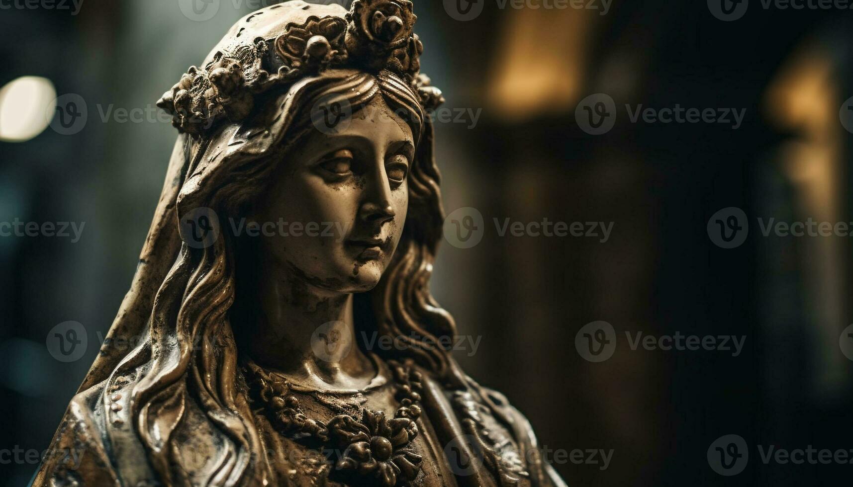 religione bellezza illuminato nel Gotico stile francese cappella antico altare generato di ai foto