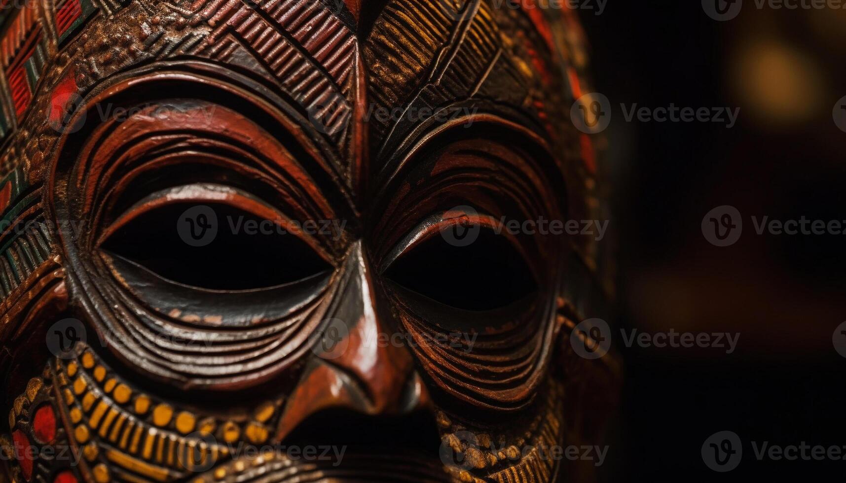 antico maschera di indigeno cultura, un' bellissimo souvenir a partire dal Africa generato di ai foto