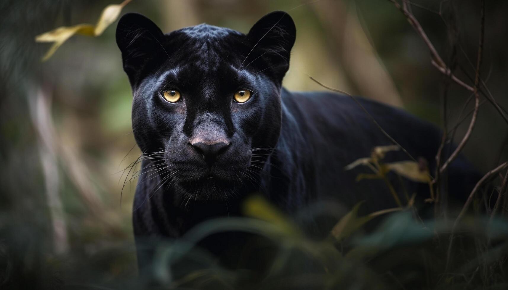 felino bellezza nel natura Bengala tigre fissando, a strisce pelliccia a piedi generato di ai foto