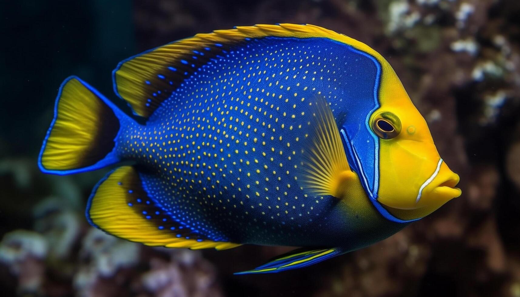 vivace colori di un' scuola di pesce nel il caraibico generato di ai foto