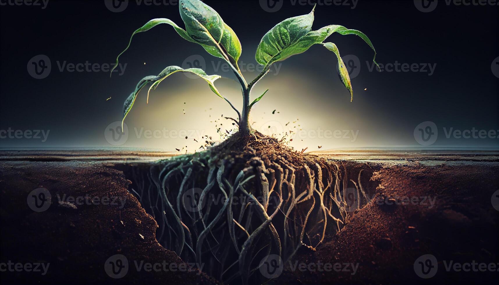 natura crescita albero pianta foglia acqua radice ,generativo ai foto
