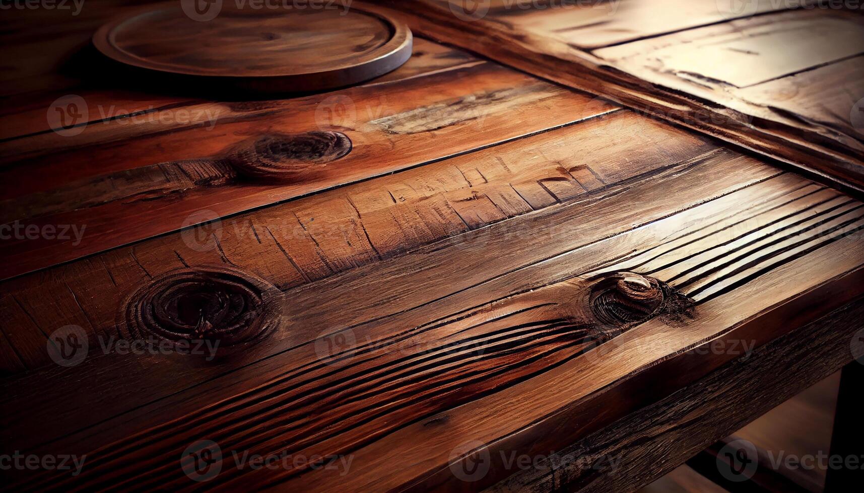 di legno tavolo tavola con vecchio rustico design ,generativo ai foto