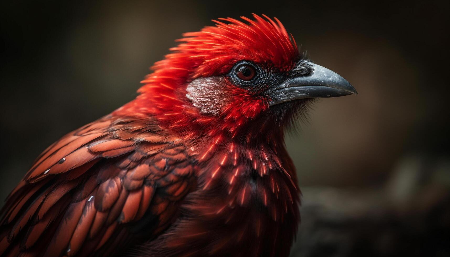 vivace falco perching su ramo, vicino su di colorato piume generato di ai foto