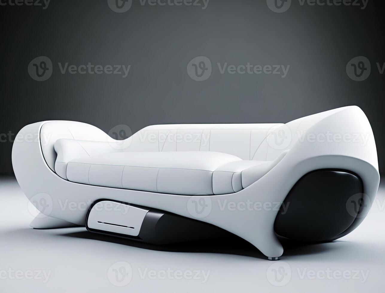 futuristico design moderno divano. generativo ai foto