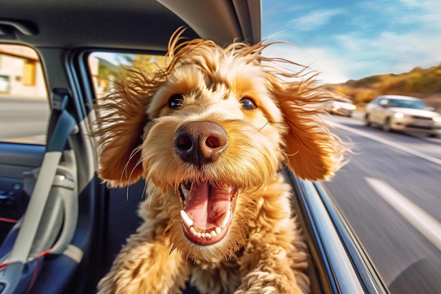 cane nel vero vita, contento momento con animale domestico ai generativo foto