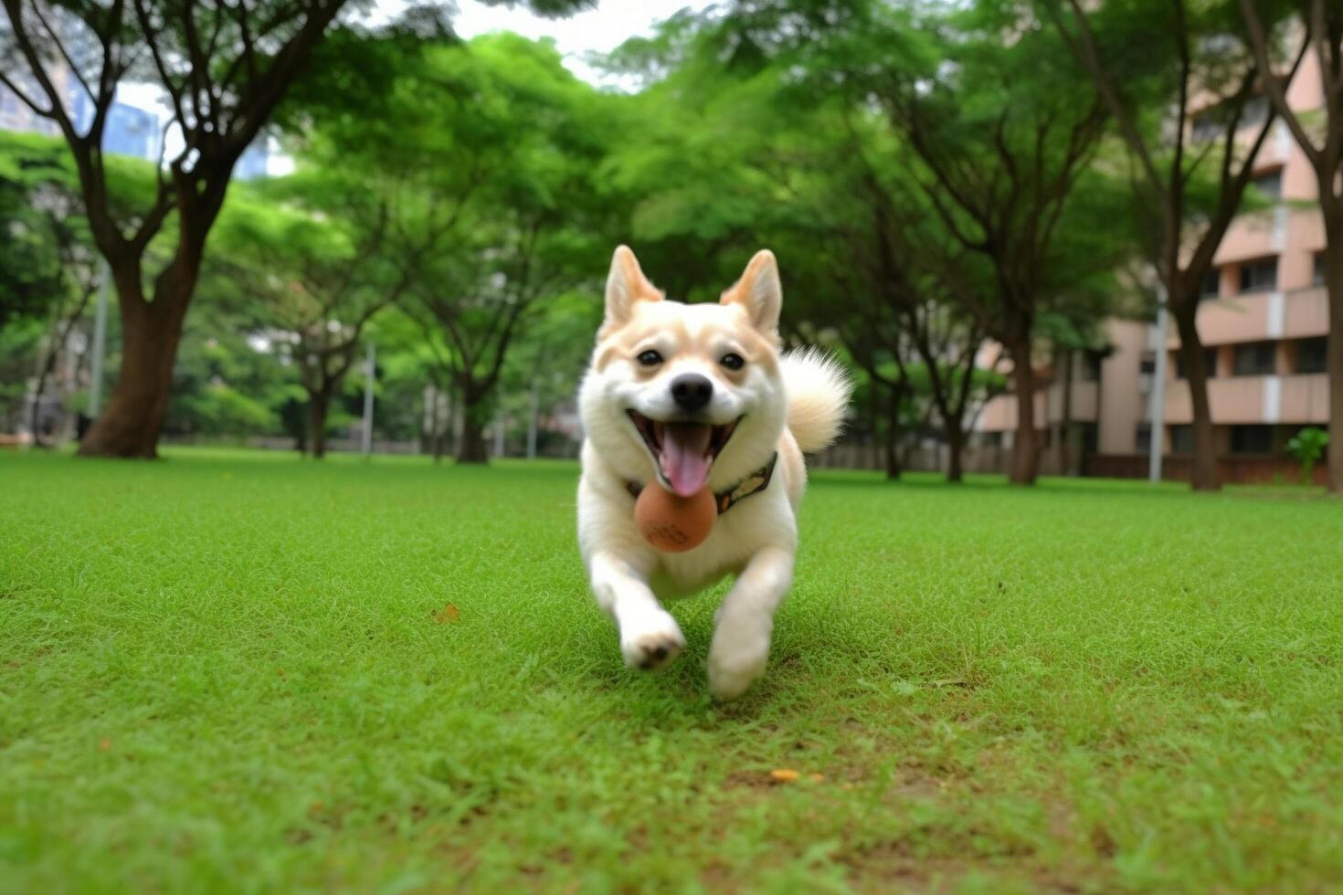 cane nel vero vita, contento momento con animale domestico ai generativo foto