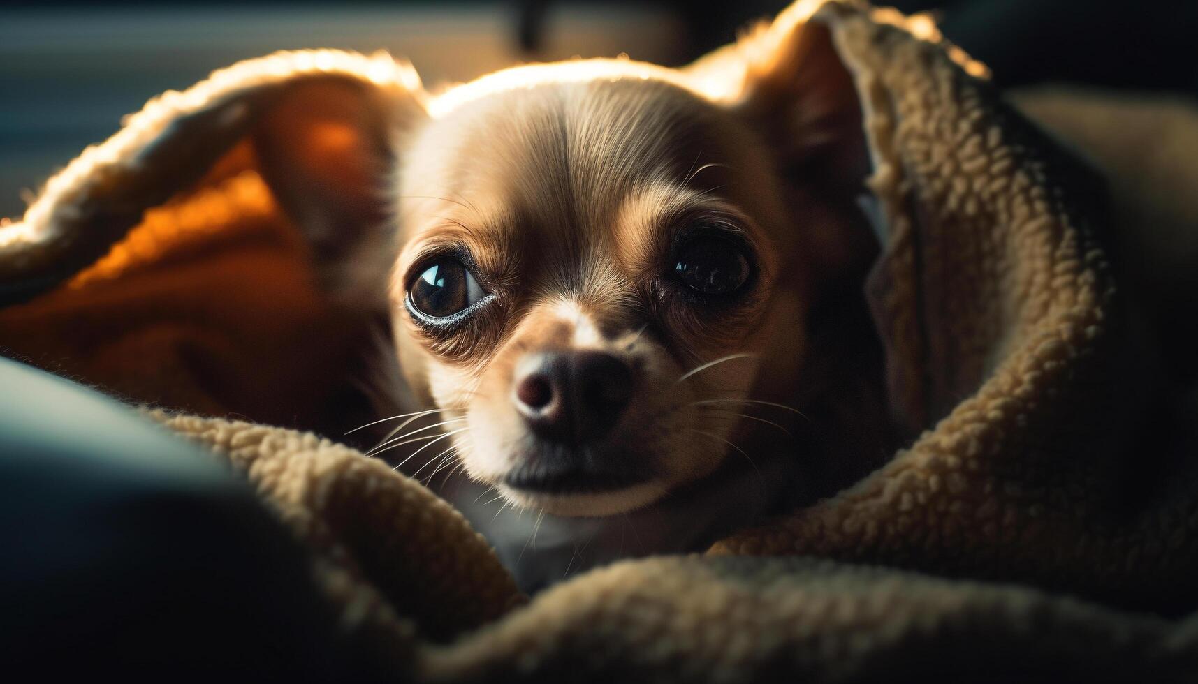 carino di razza terrier cucciolo seduta su giro generato di ai foto