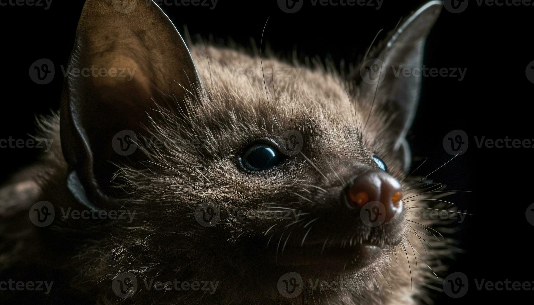 selvaggio pipistrello viso animale personaggio generato di ai foto