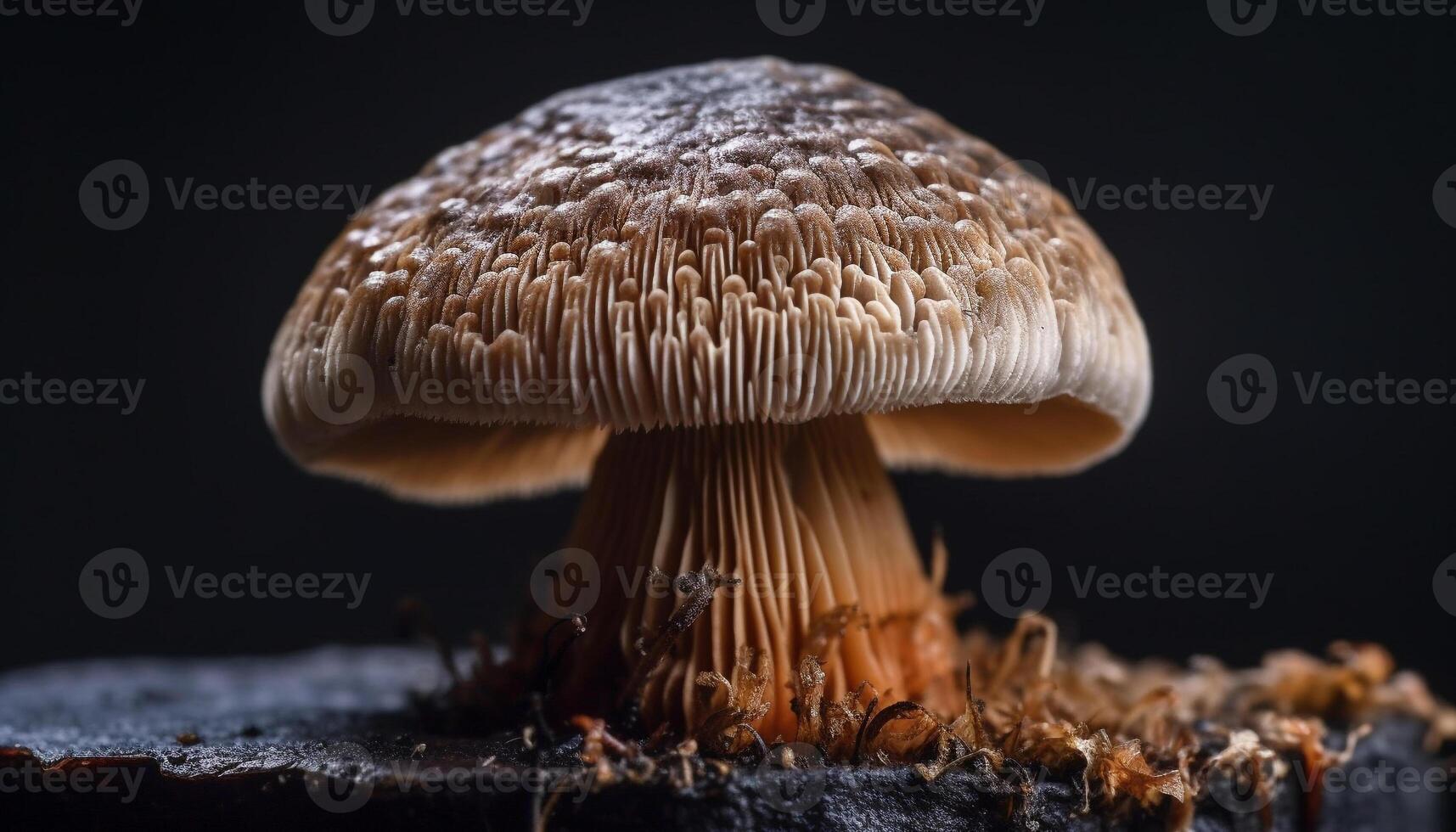 fresco autunno fungo velenoso fragilità di biologico crescita generato di ai foto