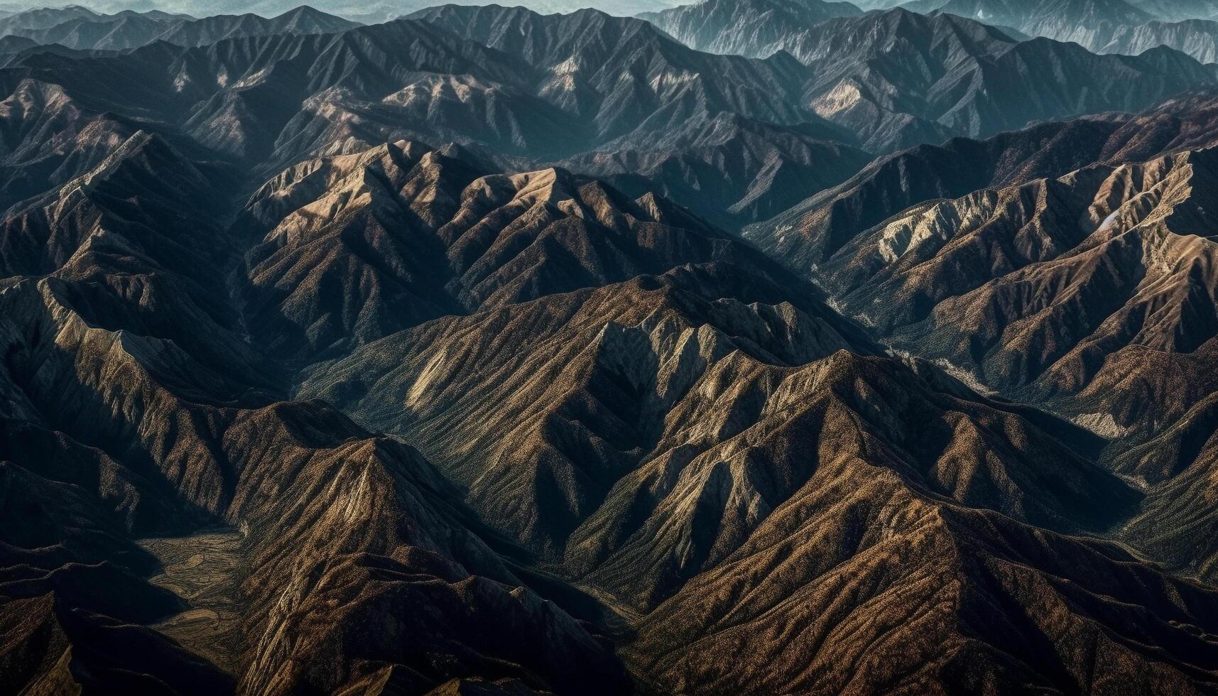 maestoso montagna gamma bellezza nel natura paesaggio generato di ai foto