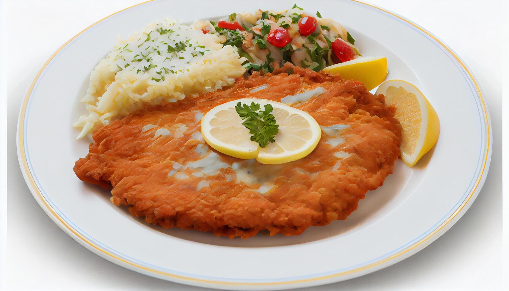 grigliato Manzo filetto con fresco verdura insalata generato di ai foto