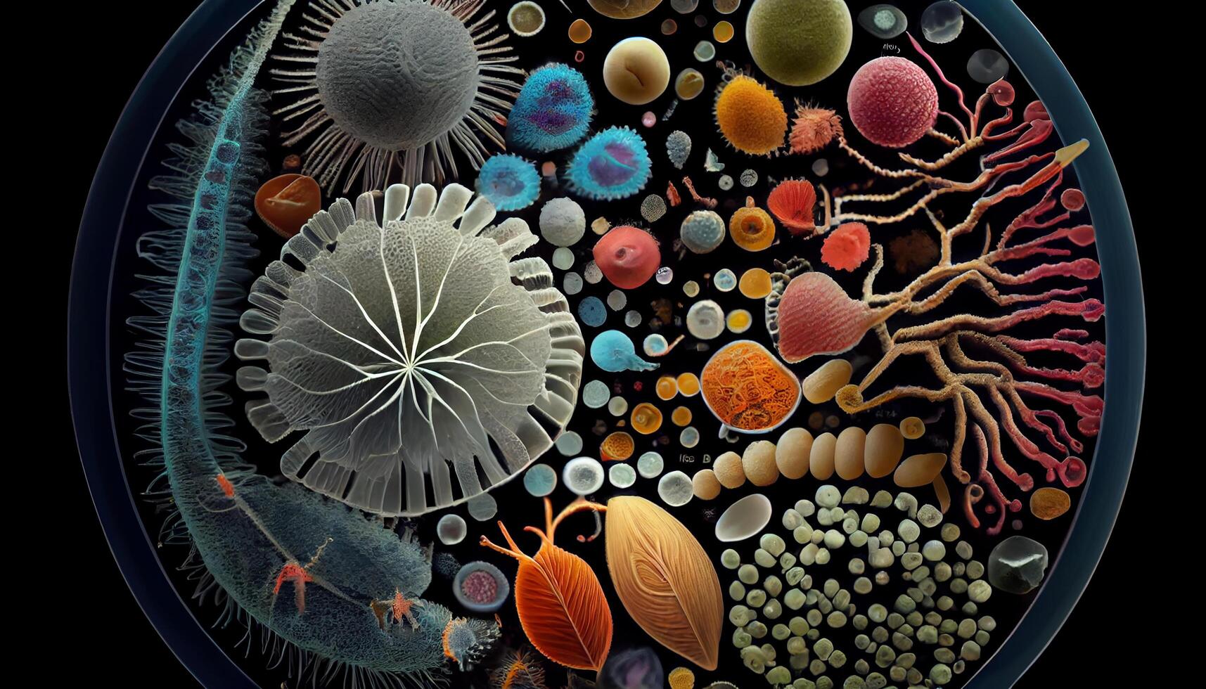 subacqueo natura illustrazione, colorato pesce nuotare di generato di ai foto