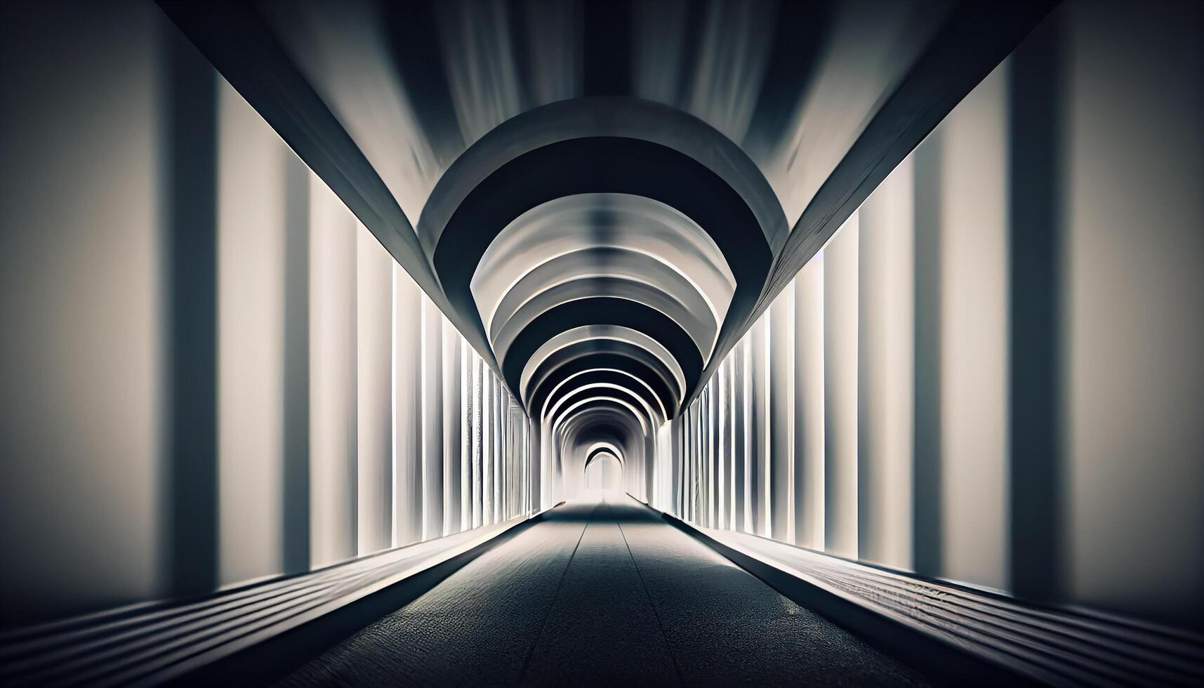 futuristico architettura nel metropolitana metropolitana stazione generato di ai foto