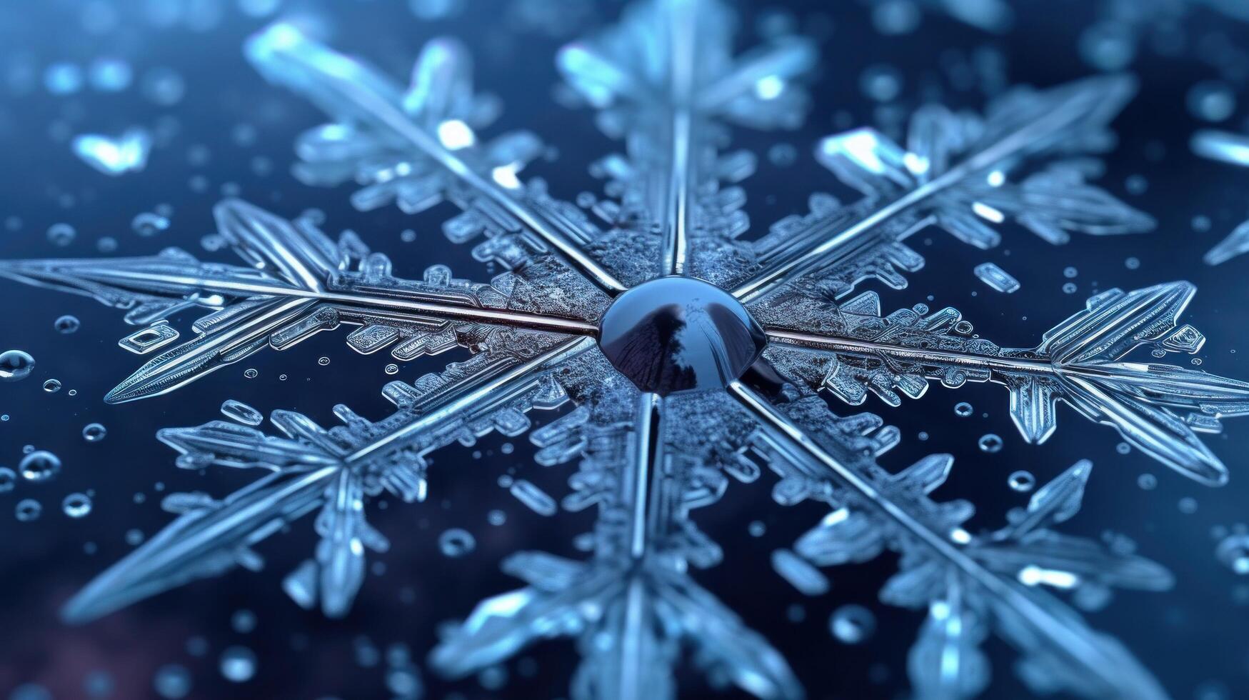 macro bellissimo i fiocchi di neve sfondo. illustrazione ai generativo foto