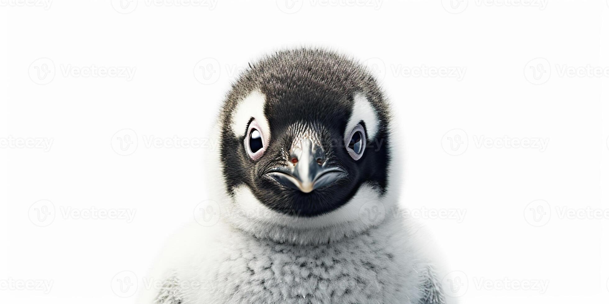 ai generato. ai generativo. foto illustrazione di poco bambino pinguino carino divertente viso. grafico arte