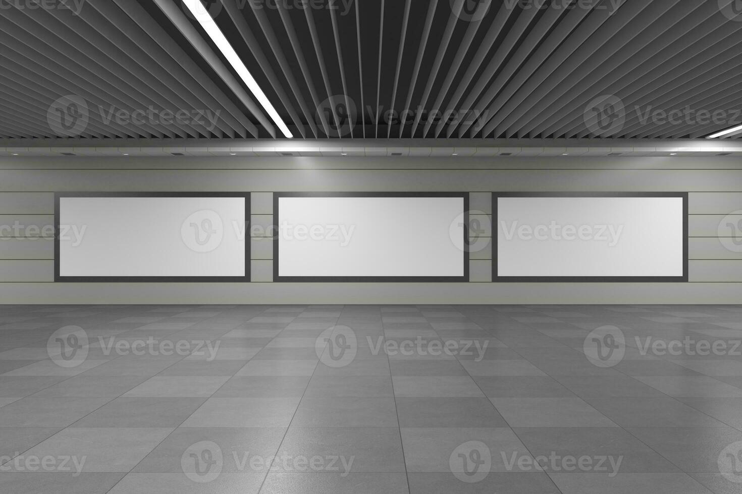 manifesto e tabellone modello metropolitana segni modello nel metro treno stazione foto
