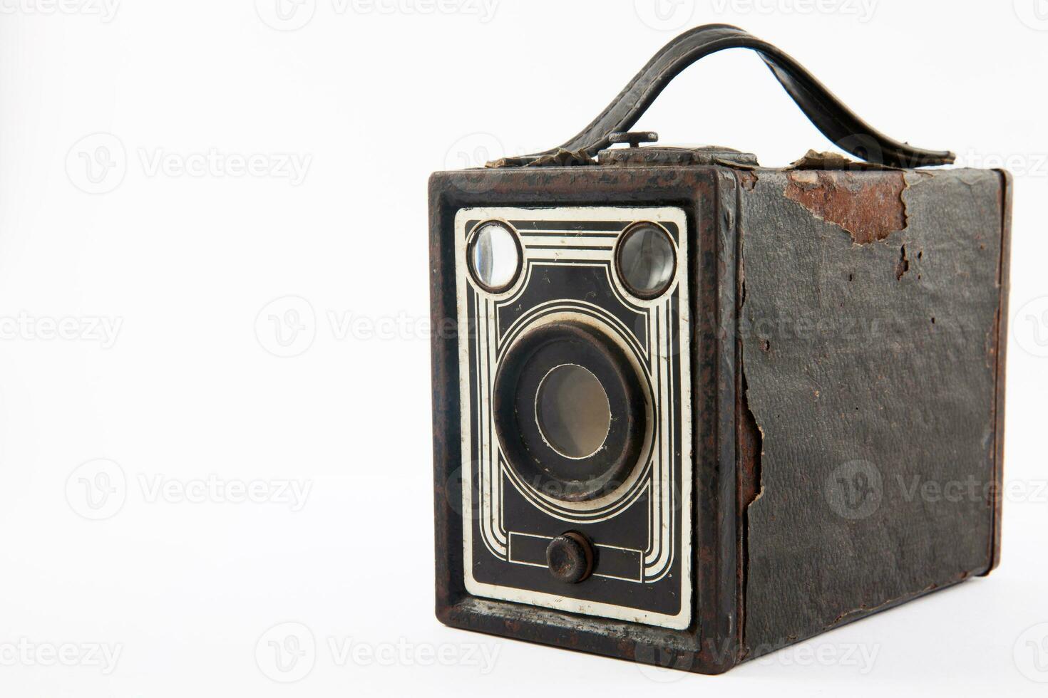 antico telecamera isolato su bianca sfondo foto