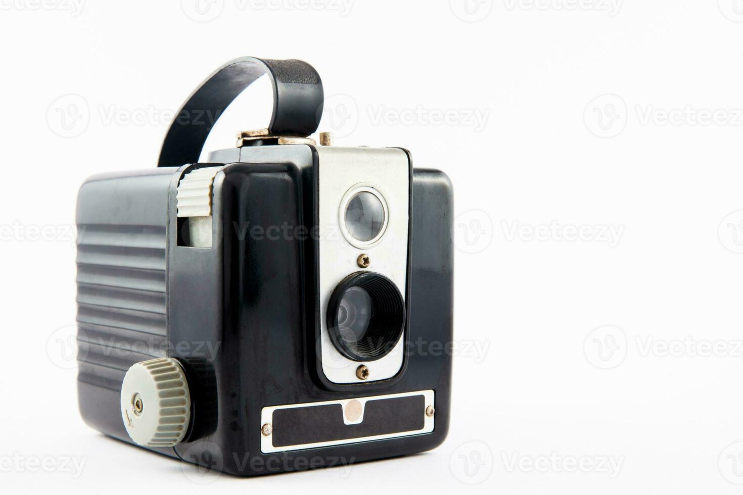 antico telecamera isolato su bianca sfondo foto