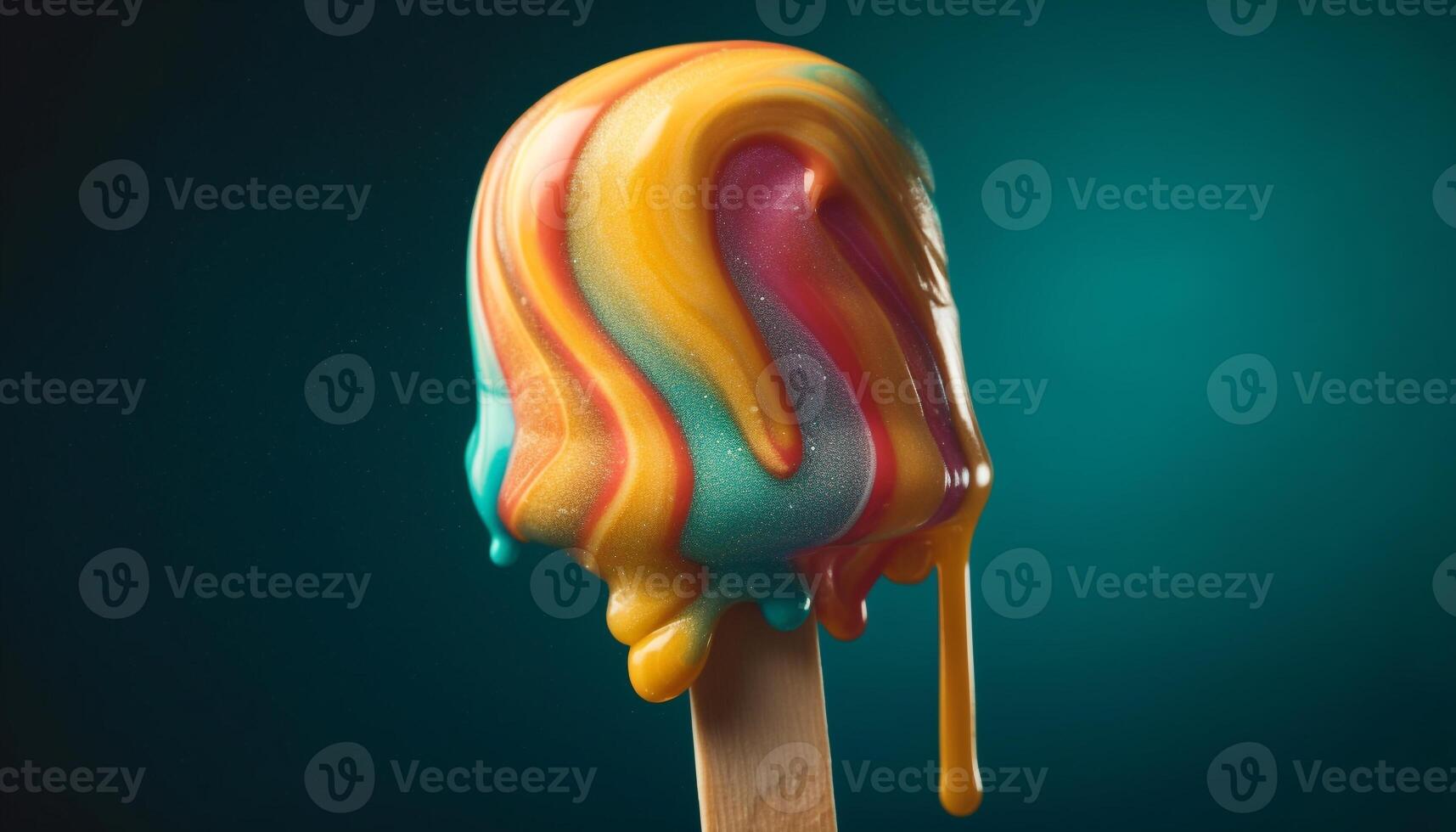 colorato caramella lecca-lecca, un' dolce indulgenza far cadere generato di ai foto