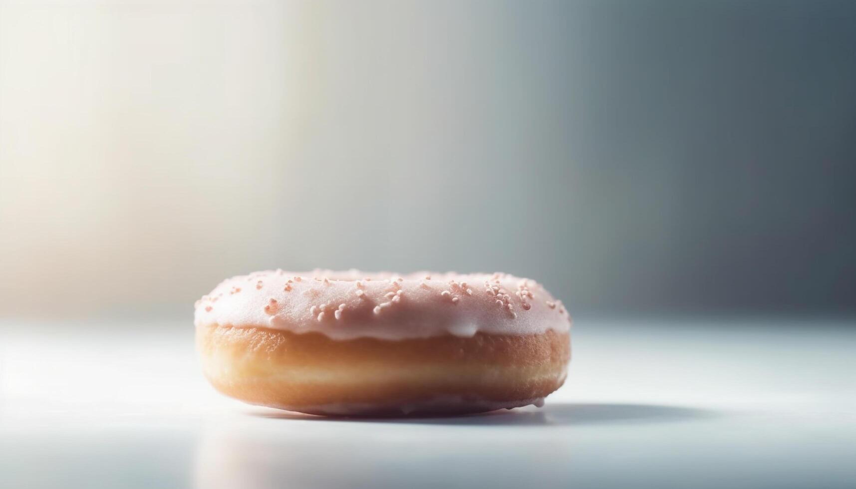 soffice ciambella con cioccolato glassatura e spruzzatori generato di ai foto