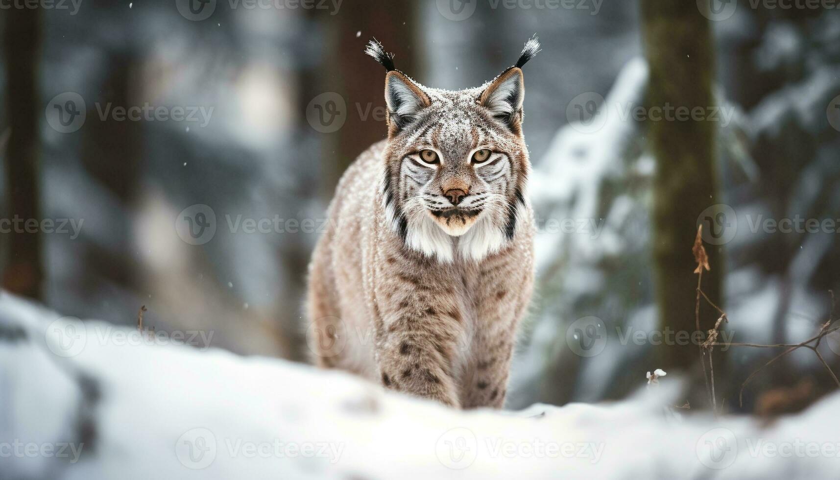 neve leopardo stalking, bellezza nel natura la tranquillità generato di ai foto