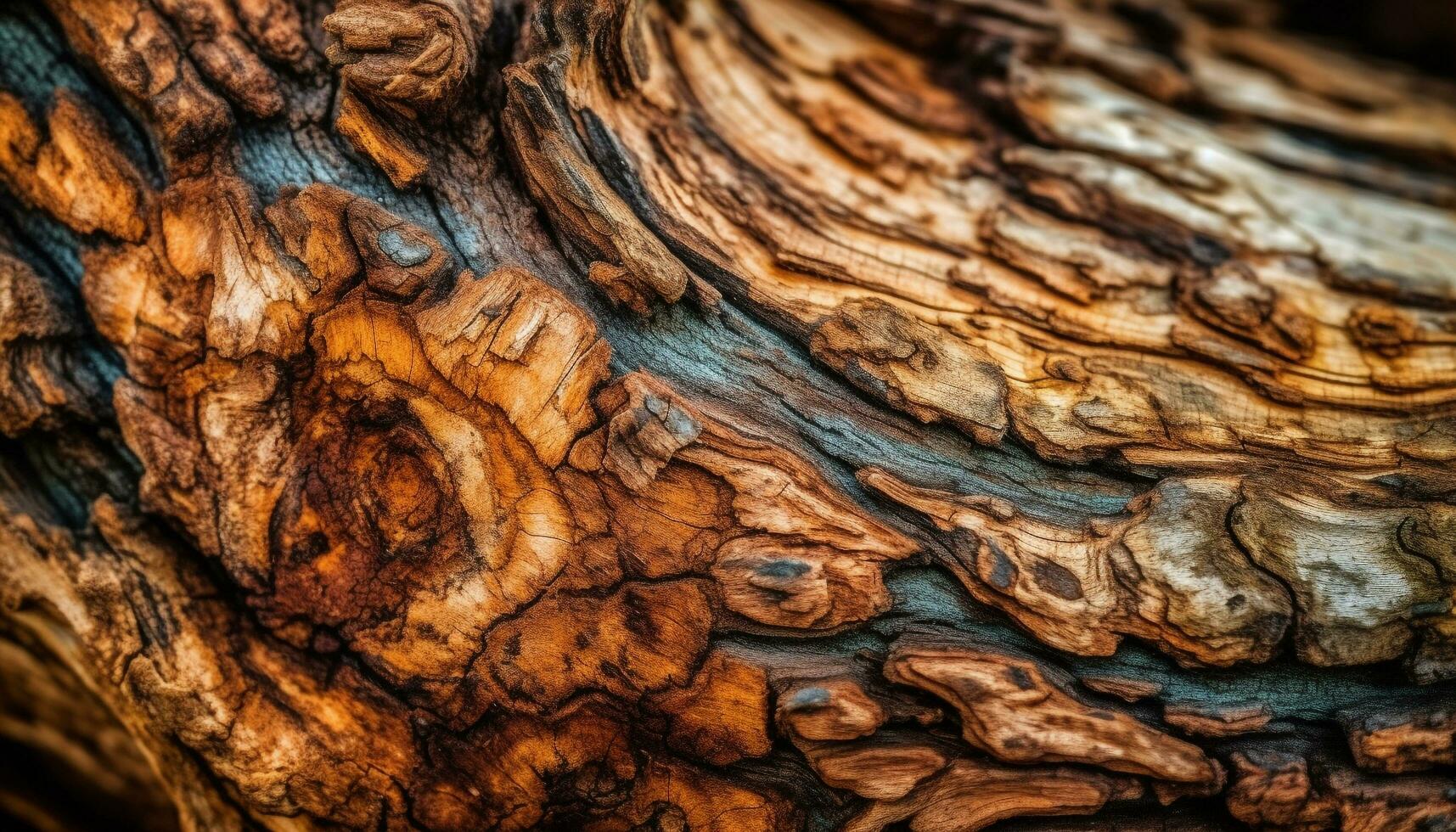 Esposto alle intemperie albero tronco, ruvido legno duro tavola fondale generato di ai foto