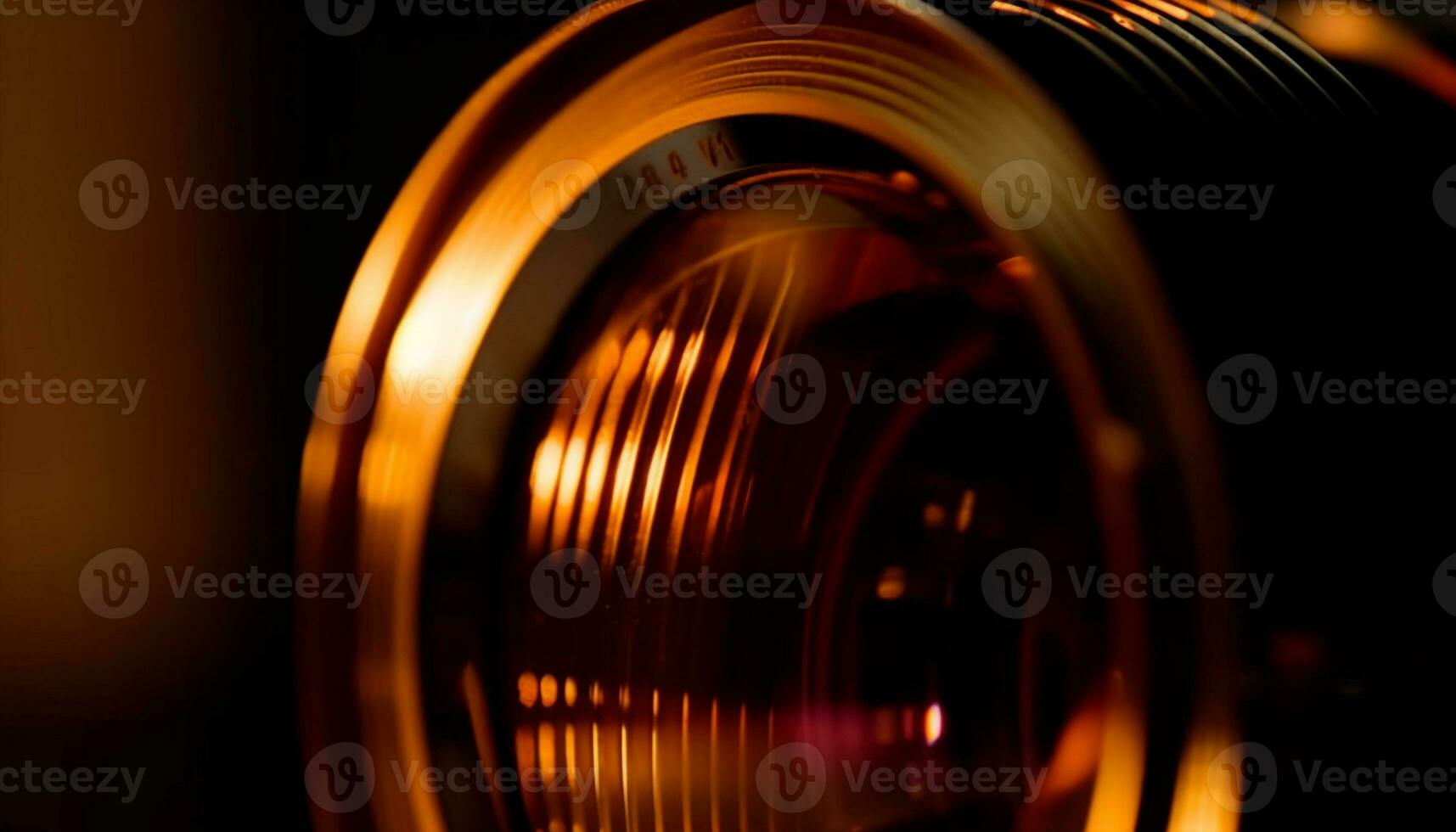 metallico spirale curve nel sfocato astratto sfondo generato di ai foto