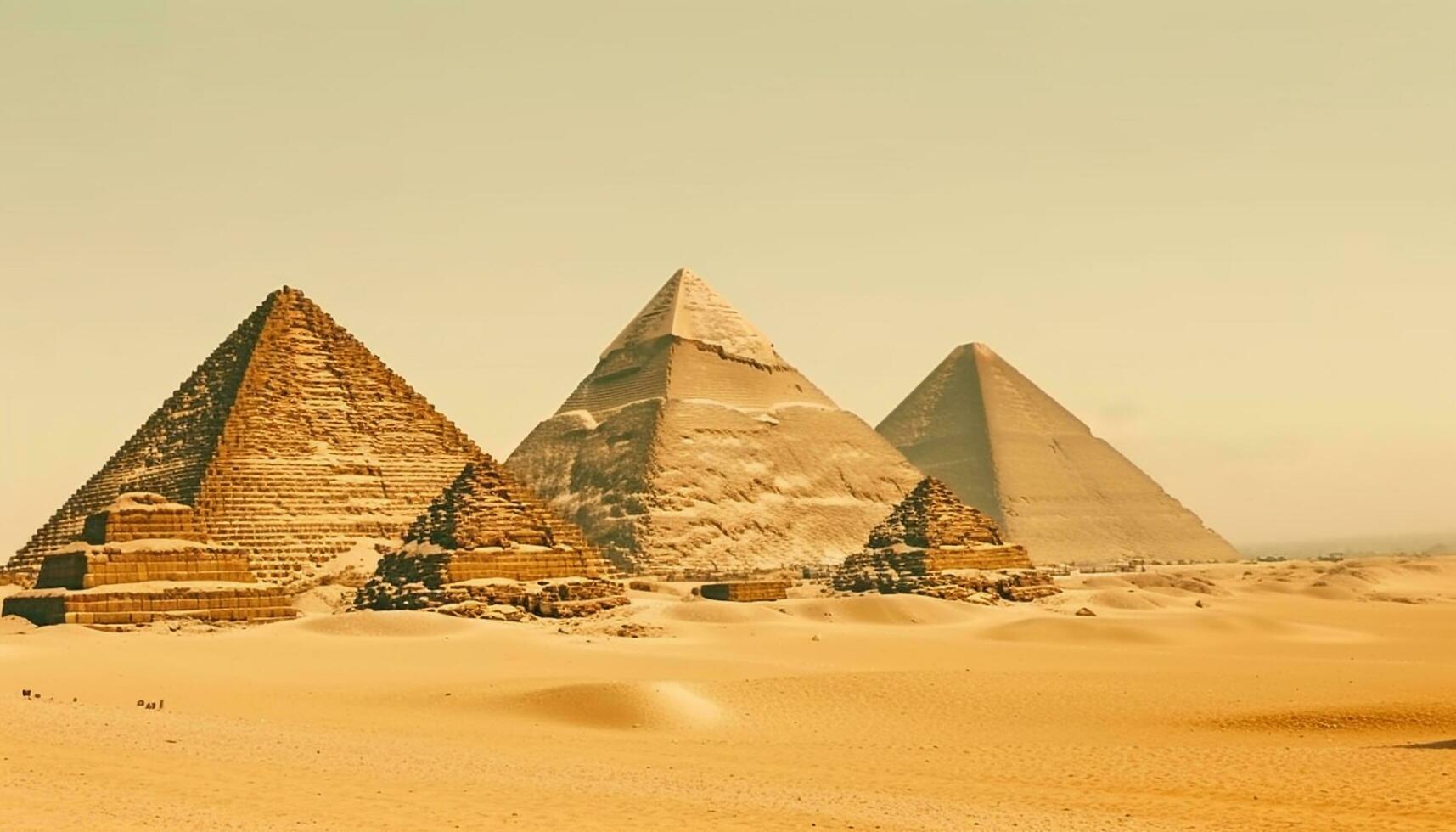 maestoso piramide paesaggio antico rovine eroso arenaria generato di ai foto