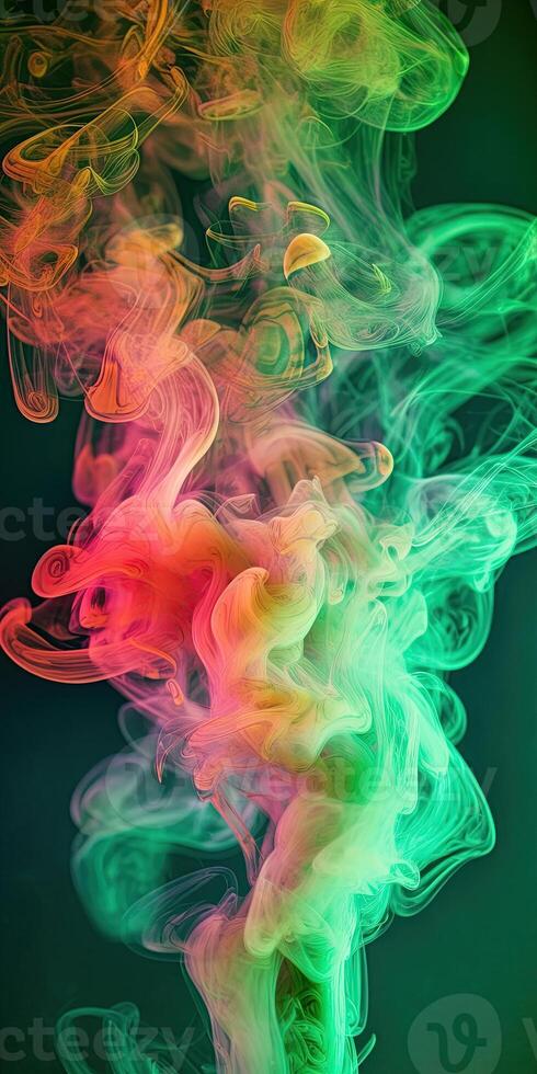 colorato Fumo Telefono sfondo ai generato foto