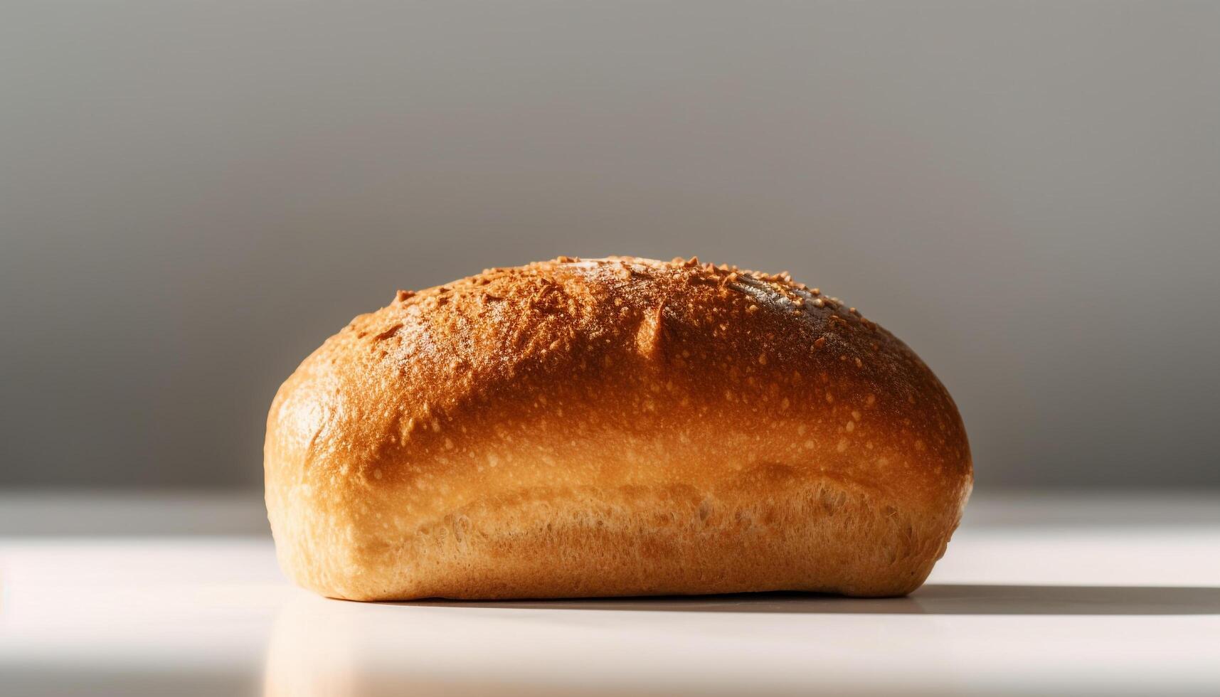 appena al forno Ciabatta pagnotta su di legno tavolo, Perfetto per pranzo generato di ai foto