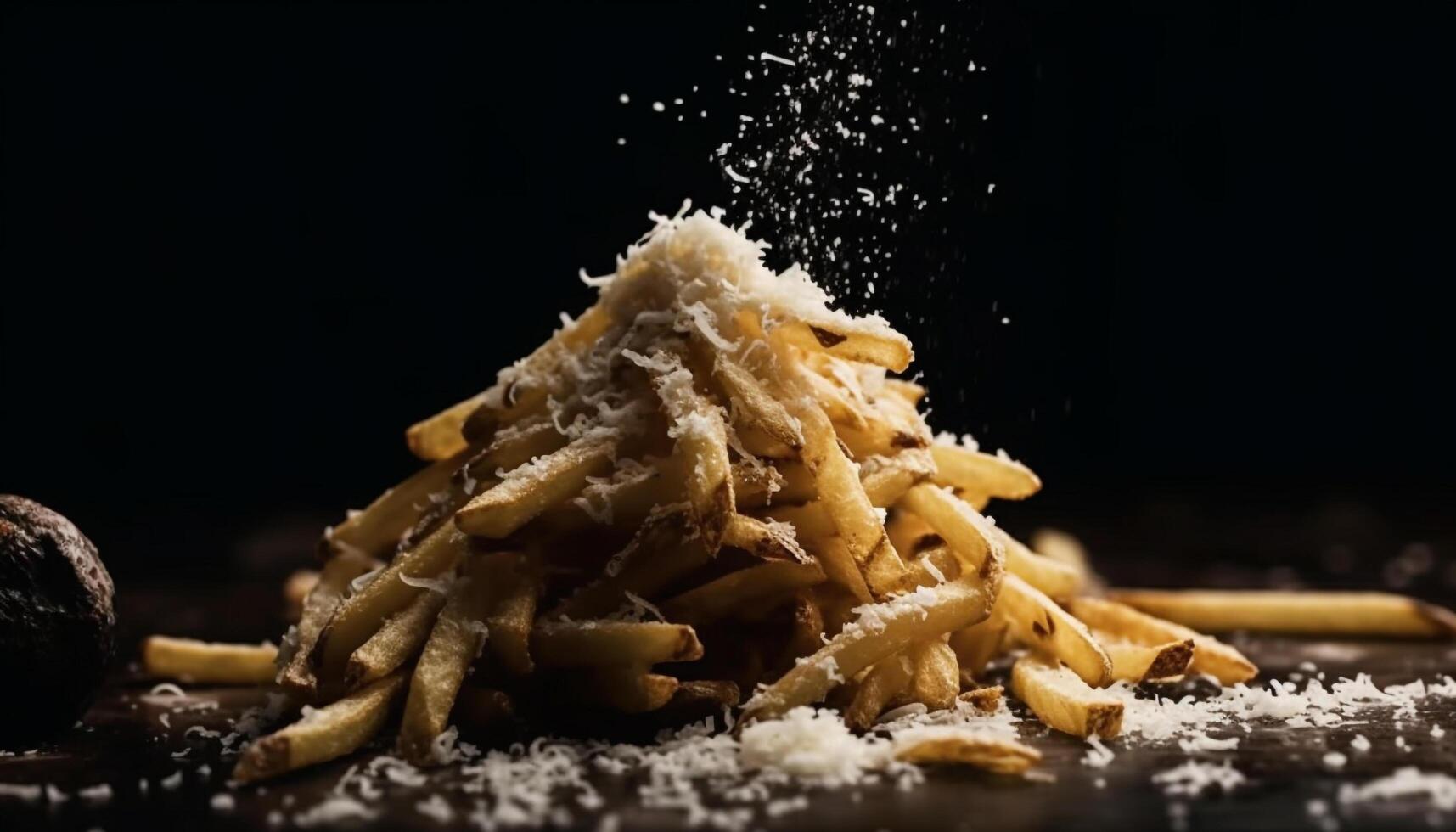 fatti in casa fettuccine pasta con frutti di mare, un' buongustaio italiano pasto generato di ai foto