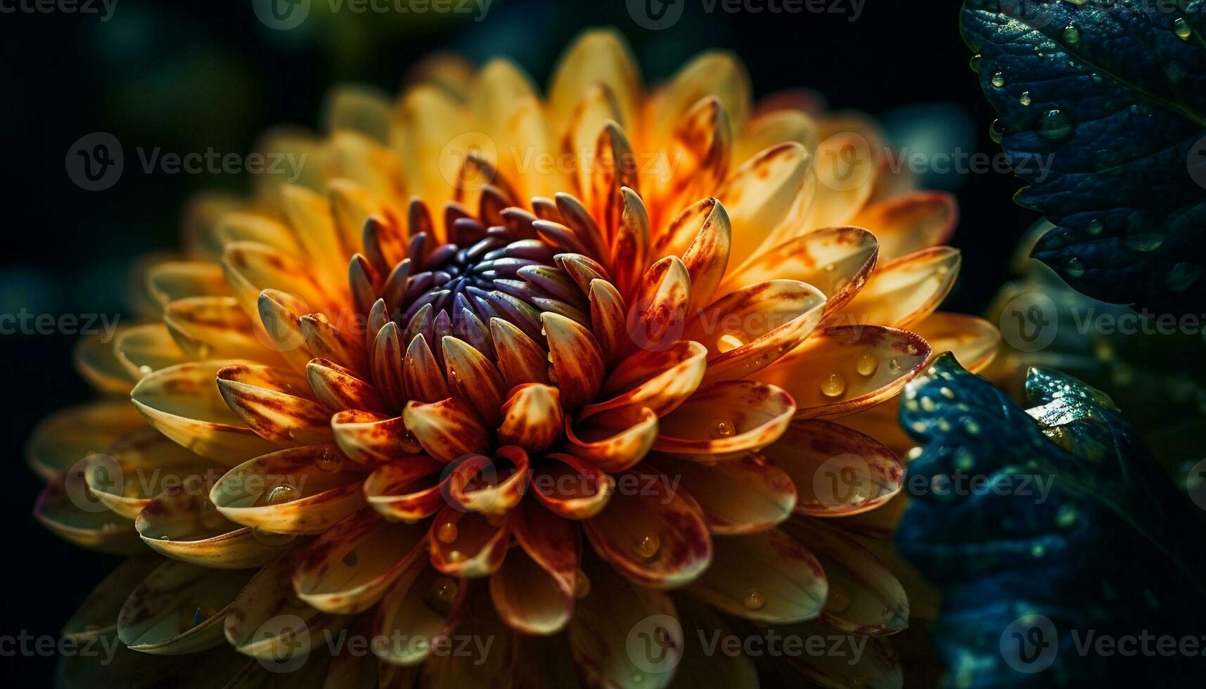 vivace giallo dalia fiore, un' regalo di bellezza nel natura generato di ai foto