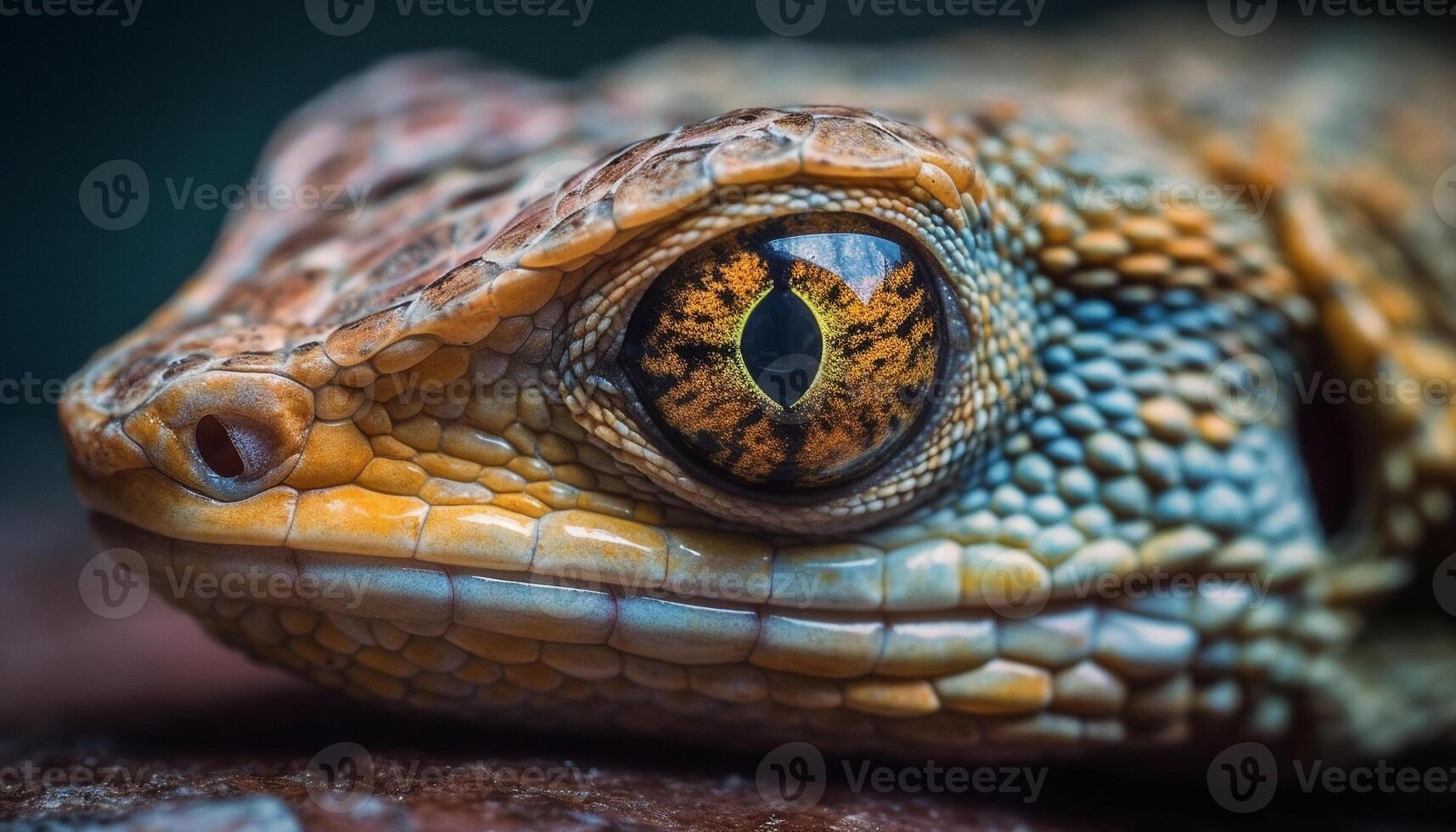 il cornuto vipera Multi colorato bilancia creare un' ipnotizzante modello generato di ai foto