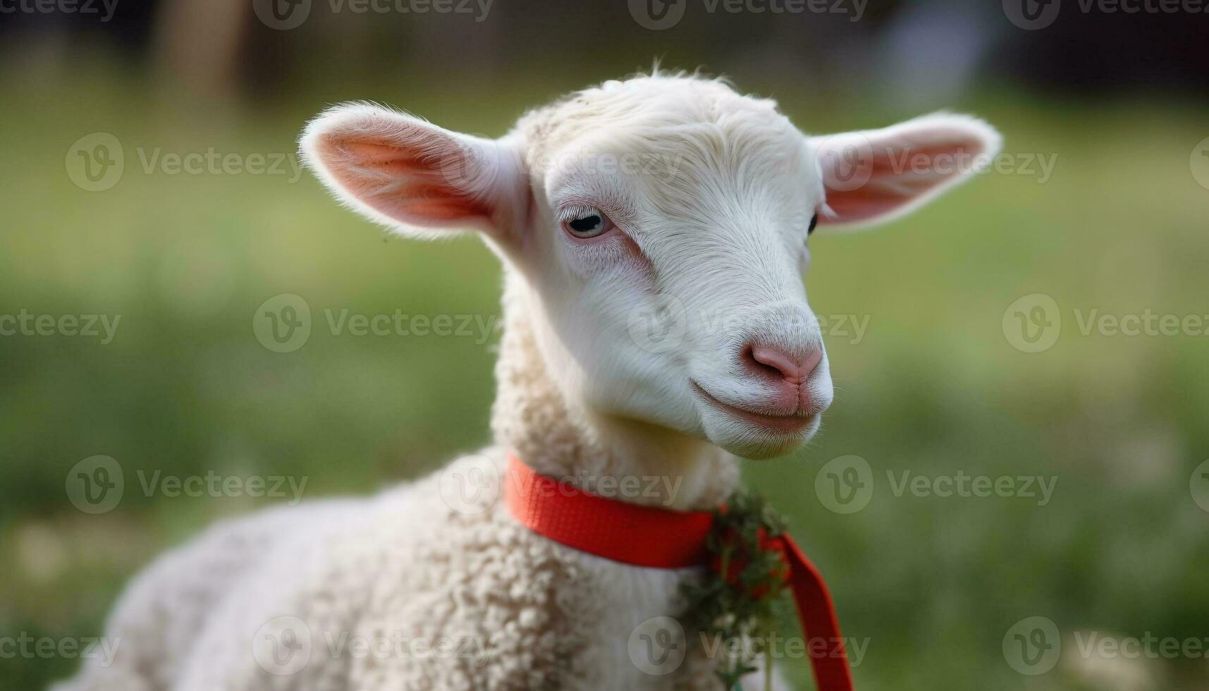 soffice merino agnello sfiora su verde pascolo nel rurale prato generato di ai foto