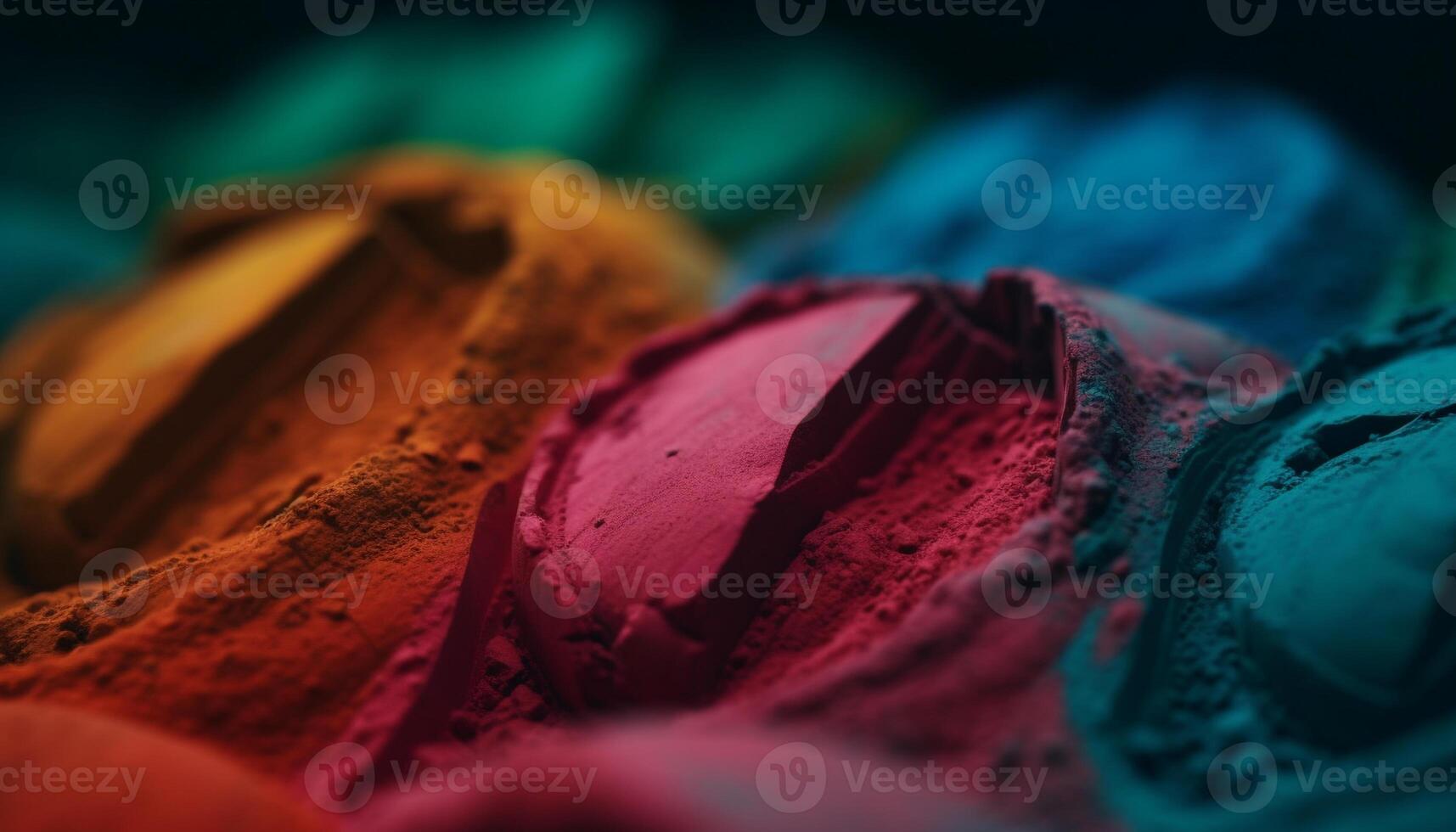 vivace colori di ombretto tavolozza creare astratto bellezza collezione generato di ai foto