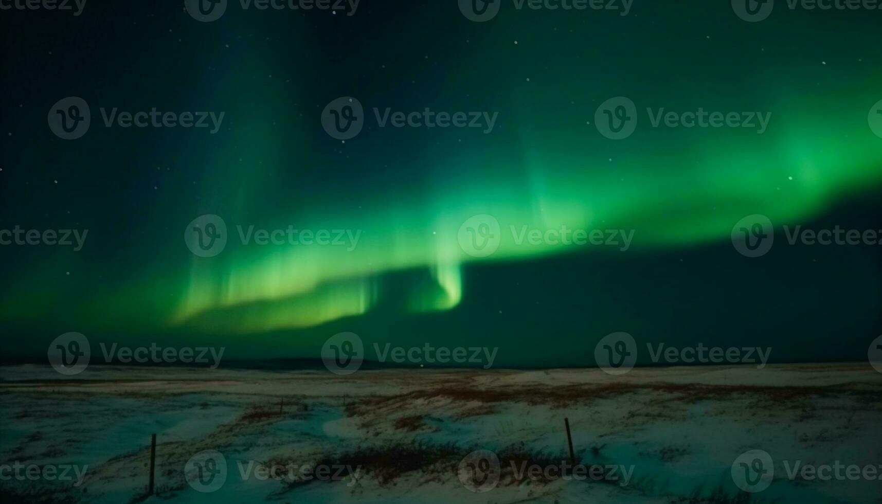 maestoso montagna gamma illuminato di vivace aurora polaris mistero generato di ai foto