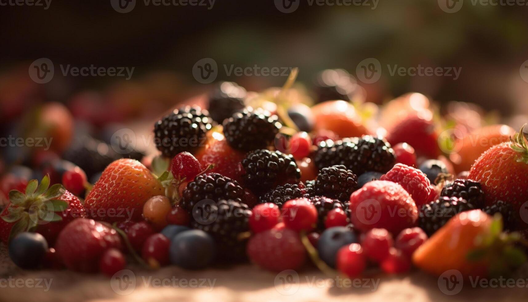 succoso bacca ciotola un' rinfrescante estate dolce per salutare mangiare generato di ai foto