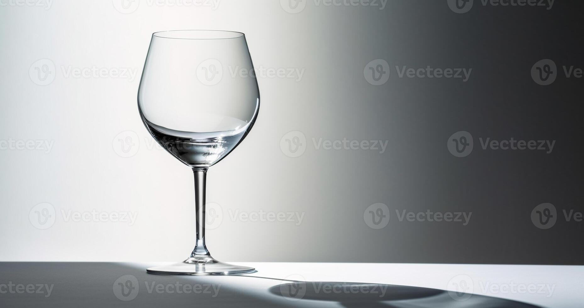 cristallo bicchiere, vuoto di cabernet sauvignon vino generato di ai foto