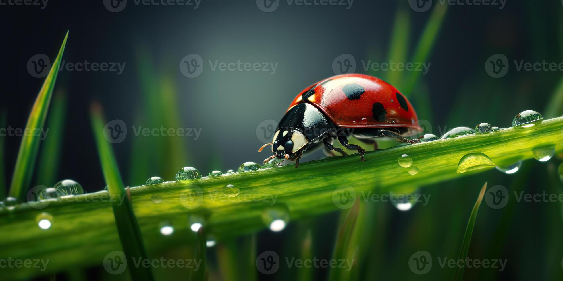 ai generato. ai generativo. foto realistico illustrazione di coccinella insetto. grafico arte