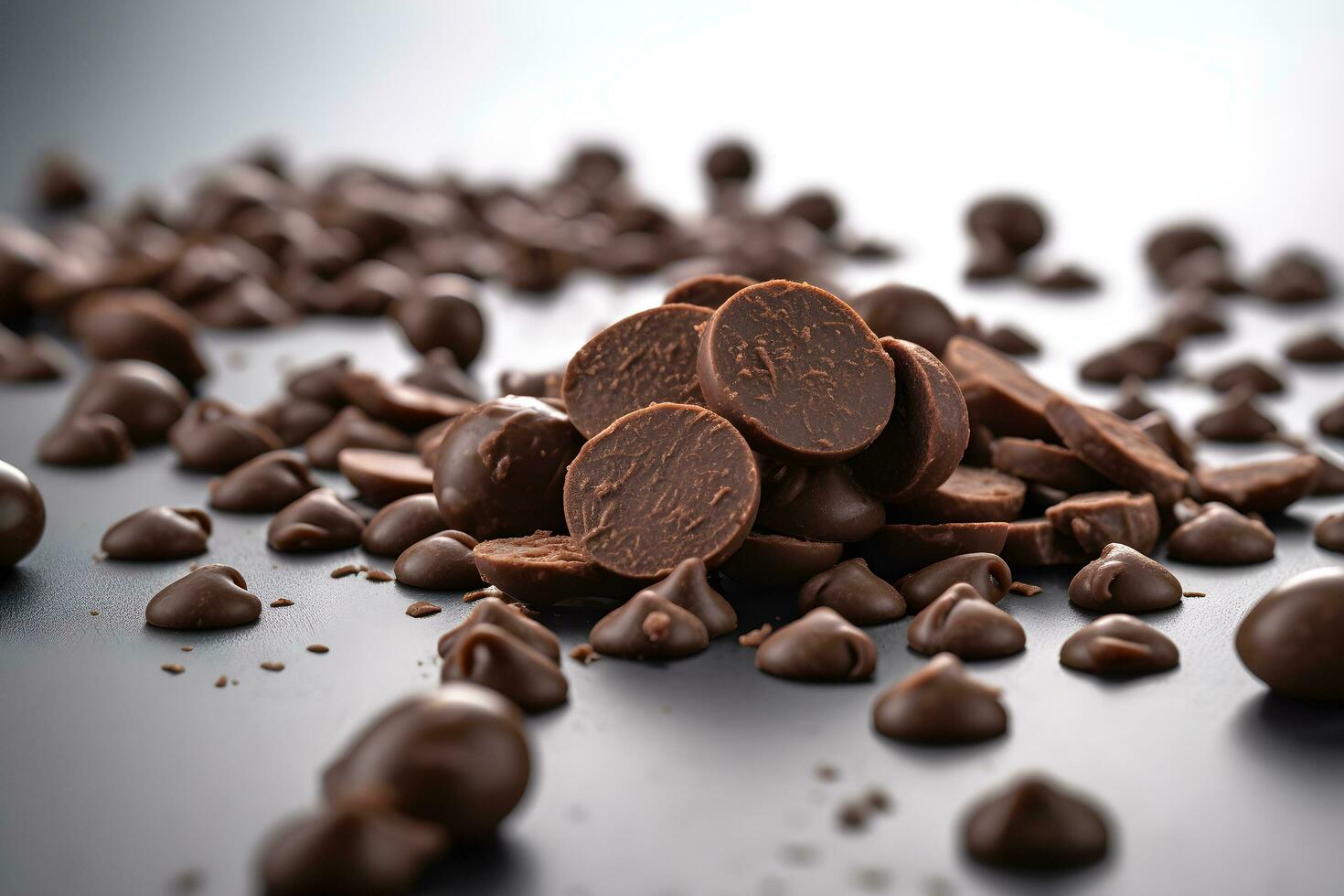 cioccolatini patatine fritte isolato su bianca sfondo foto