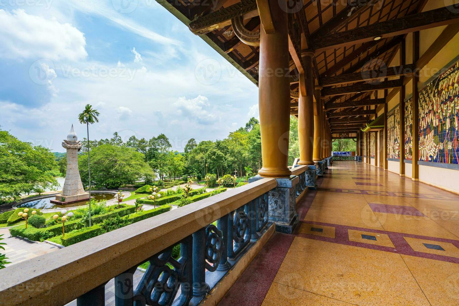 mattina a Ben duoc tempio, cu chi, ho chi minh città, Vietnam. il storico quartiere rivoluzionario accanto cu chi tunnel, un' famoso base di rivoluzionario Vietnam prima 1975. viaggio concetto foto